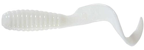 Mister Twister Teenie Curly Tail Grub, 2", White, 20/Pack #TOP1