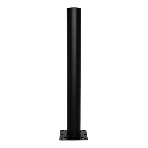TRES-RFID-WCM0218-B RFID Wall Ceiling Mount Stanchion 2 Inch OD 18 Inch Steel Black Powder Coated
