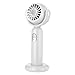 Odoland Mini Ventilador Mano Portátil Ajustable 130 °, Viento Fuerte, Ventilador de Bolsillo USB Ajustable de 3 Velocidades con Base, Ventilador de Mano Silencioso para Oficina Hogar Viajes, Blanco
