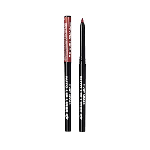Ruby Kisses Auto Lip Liner Pencil, Long Lasting, Smooth Application Mechanical Lip Liner Pencil 3 Pack (Plum) #TOP1