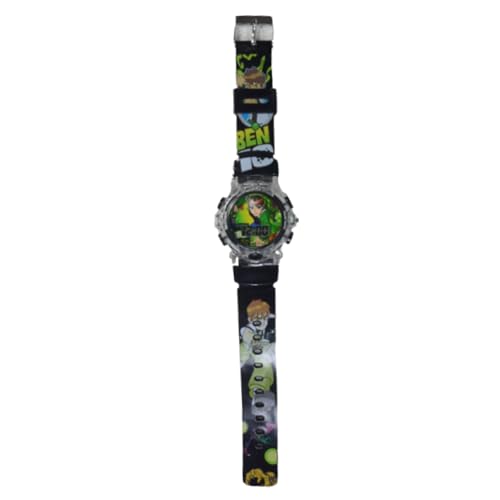 Relógio Infantil Menino Ben 10 Criança Com Luz E Som Oferta (PRETO)