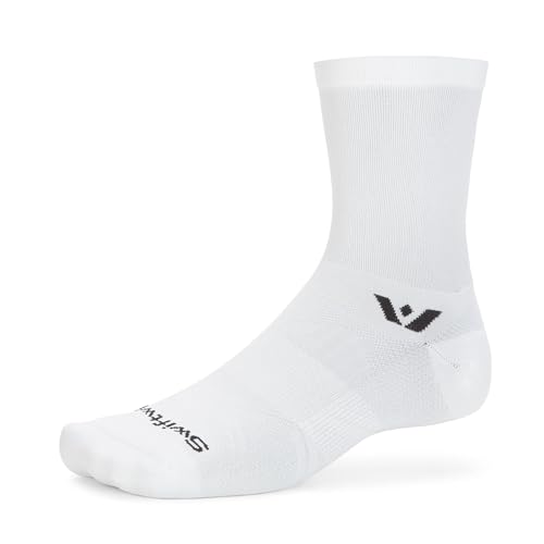 Image of Swiftwick - ASPIRE Mid-Crew Cycling Socks, Maximum Breathability, Moisture Wicking