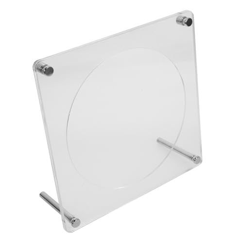 ibasenice Présentoir CD en Acrylique Transparent Support en Acier Inoxydable pour Rangement sur Bureau, Élégant et Délicat, pour Décoration de Fête