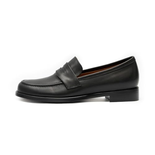 Image of ONEENO Women's Classic Flat Leather Penny Loafer