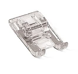 ZENITH Satin Stitch Pressure Foot Snap on Type for Automatic Electric Low Shank Sewing Machines Suitable for Usha Janome Brother Singer etc Steel Finish (Satin Stitch Foot)