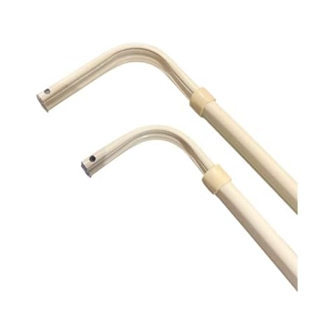 Graber Double Lock Seam Curtain Rod, 28 to 48-Inch Adjustable Width, White Cover