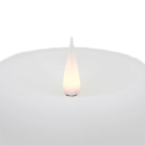 Image of Flameless LED Candles, Realistic Flickering Flame, Set of Multiple (White, Set of 2 (4 Inch))