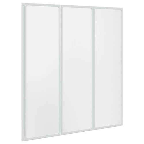 vidaXL Mampara de ducha con 3 paneles plegables, 141 x 130 cm