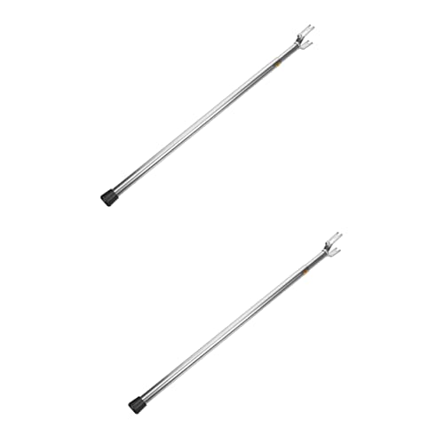 Housoutil 2pcs Clothes Rail Retractil De Drying Rack Clothing Clothes Reaching Stick Ceiling Reaching Pole Clothesline Pole for Outside Clothesline Pole Hooks Clothesline Prop