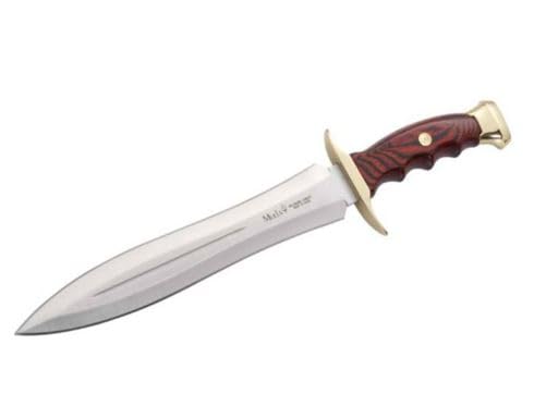 LO TRINCO YO Muela BW-24 hoja de acero MoVa de 24 cm y empuñadura de madera de coral para Caza, Pesca, Supervivencia y Bushcraft