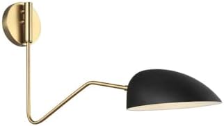 Feiss Generation Lighting-Ellen Collection-Jane-One Light Swing Arm Wall Sconce-7 Inch Wide by 13.5 Inch Tall-Midnight Black/B