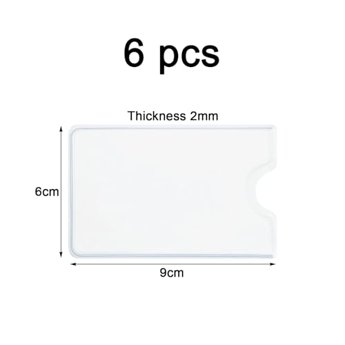 6 x Transparente kartenhülle hartplastik,kartenschutz,card case,ec karten schutzhülle,kreditkartenhülle,scheckkartenhülle,kartenschutzhülle für ec karte bankkarten kreditkarten für ihre Geldbörse
