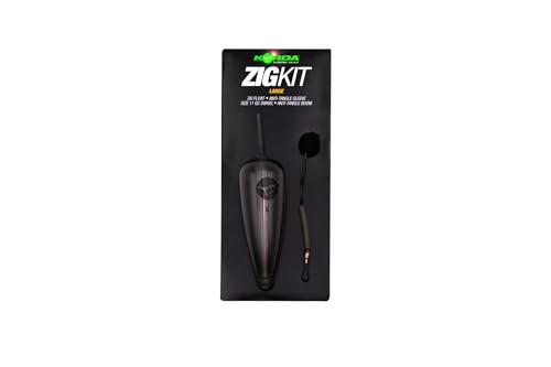 Korda Zig Float Medium, Blow-Moulded Fishing Tackle, Precision Design, Tangle-Free with QC Swivel and Sleeve Included, Ideal for Adjustable Zig Rigs, Durable and Reliable Fishing Accessory