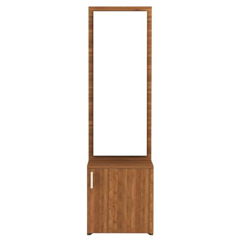 Image of DesignFit Engineered Wood Dressing Table with Mirror Dressing Table with 3 Shelf Storage Vanity Table for Bedroom Living Room Home Hotel - Walnut Finish