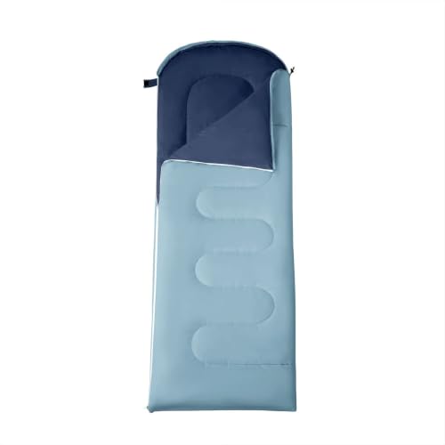 Feelyou Bolsa de Dormir Color Azul Claro para Niños y Adultos, Resistente al Agua, Ligera y Compacta para Camping de 3 Estaciones miniatura 4