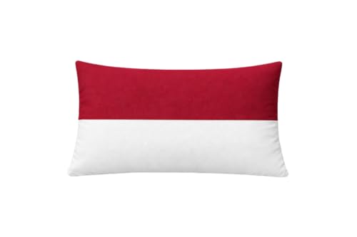 Image of ARLinen Hollow Fiber Sleeping Pillow - Set of 1, Height Adjustable, Soft & Fluffy Comfort, White & Burgundy, 36x20 Inch with 300g Extra Fiber for Custom Comfort, Pillow Covers Included