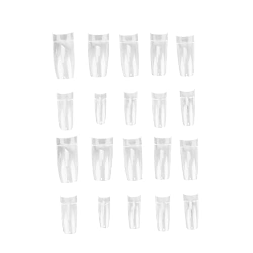 FRCOLOR 500 Piezas 1 Caja calcomanía de uñas cortas uñas postizas gel uñas nail stickers kit de manicura de uñas lima de uñas pegatinas transparentes para uñas pegatina de uñas terminada