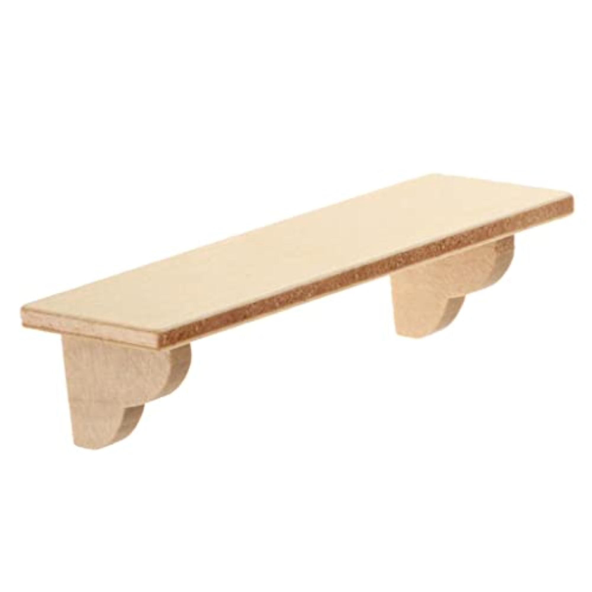 1/12 Scale Mini Wooden Wall Shelf Rack for Dollhouse