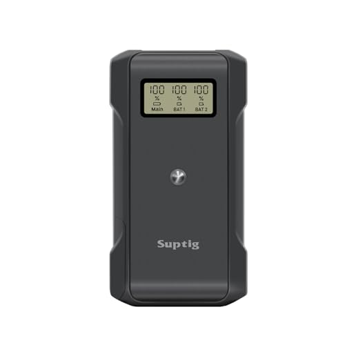 Suptig Power Bank with Battery Charger, 10,000mAh Battery Pack Charger Box for DJI Action 5, Action 4, Action 3 Battery.