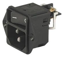 SCHURTER DC11.0001.001 CONN, IEC POWER ENTRY MODULE, PLUG, 12A
