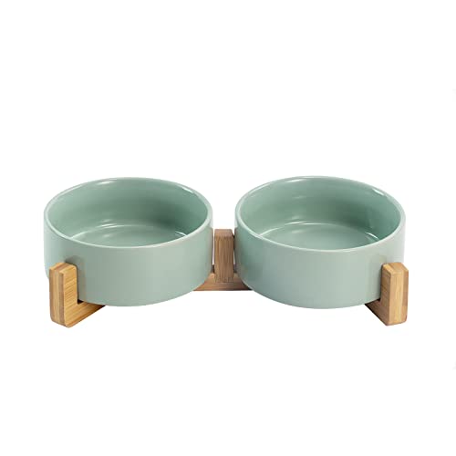 SPUNKYJUNKY Ciotola doppia in ceramica con