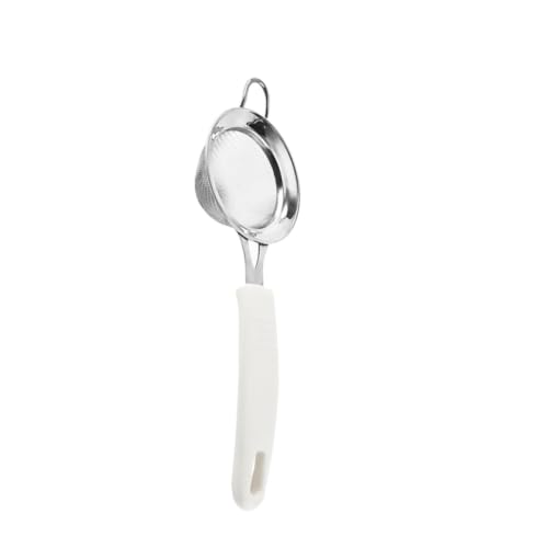 PERSELOSO Cedazo de Polvo de Acero Inoxidable Blanco, Colador de Malla Doble para Repostería, Ligero y Fácil de Usar en Trabajo de Horneado