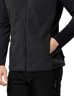 Jack Wolfskin Herren Waldsteig Fz Vest M Fleece Weste, Schwarz, L EU