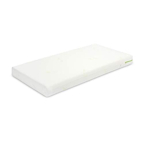 Mattress for cots 120×60 in foam height 10cm, removable cover in Aloe Vera anti-allergic and antibacterial, terry mattress cover.