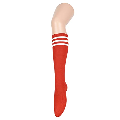Image of Zando Striped Knee High Socks for Women Athletic Running Long Tube Socks Casual Knee High Stockings