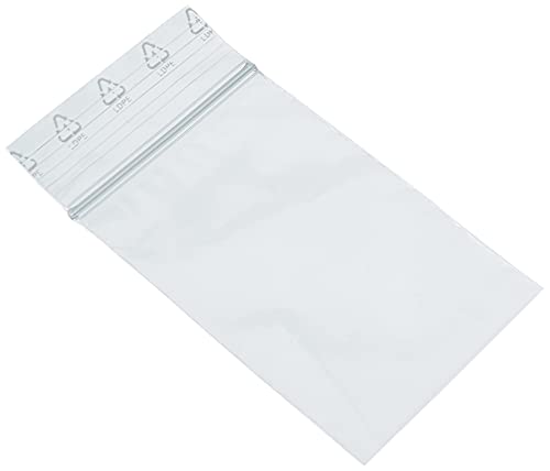 Druckverschlussbeutel 100 x Zip Druckverschluss Beutel 40x60 mm 5uq, klar, 1-Pack
