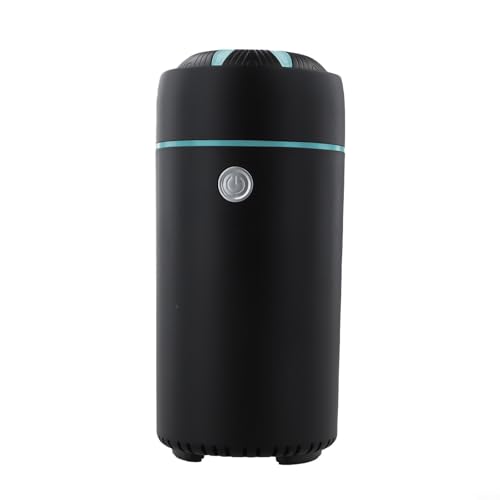 Honseadek Difusor portátil de aromaterapia para coche: humidificador de aceite esencial USB con colorido (negro)