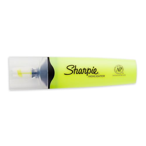Sharpie Clear View surligneurs jaune lot de 3 avec pointe biseautée transparente