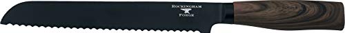 Rockingham Forge Forester Series 8” couteau à pain - lame en acier inoxydable avec un revêtement d’oxyde noir, poignée ergonomique en bois Cover