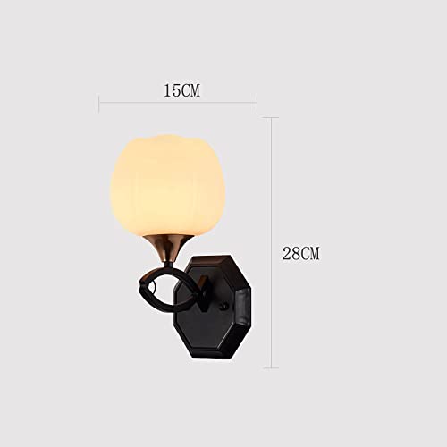 Lámpara de pared de pasillo moderna E27 con aplique de cristal nórdico 4