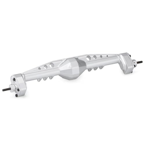 RC�t�����g���A�A�N�X���Z�b�g For Axial For Capra 1.9 For UTB For LCG F9 1/10 CNC �A���~�I�t�Z�b�g�|�[�^���A�N�X���ƃT�[�{�}�E���g RC �N���[���[�V���[�V(Silver,Rear)