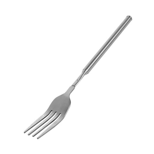 AEUXZA 1 pièce Fourchette télescopique en acier inoxydable 304, longue fourchette extensible (22-64 cm), gadget amusant & fourchette BBQ pour guimauves,...