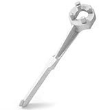 YCAIGKG Aluminum Bung Wrench, Professional Drum Wrench for Opening 10 15 20 30 50 55 Gallon Drum, Fits 2 Inch and 3/4 Inch Bung Caps