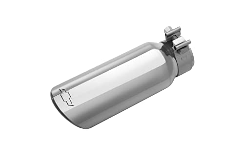 GM Accessories 84722771 4.3L or 5.3L Polished Stainless Steel Single Outlet Exhaust Tip with Bowtie Logo