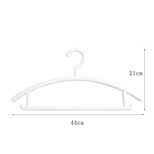 Mdfql Plastic Hangers, Set Of 10 Notched Tubular Standard Clothing Hanger With Bar Hook, For Adult Everyday Use Closet Wardrobe Organization,White #TOP1
