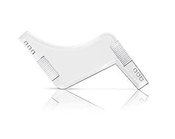 KAVIN Beard Shaper Tool Comb Shaving Template Moustaches Grooming Item For Boys And Men Pack Of 1 (Transparent)