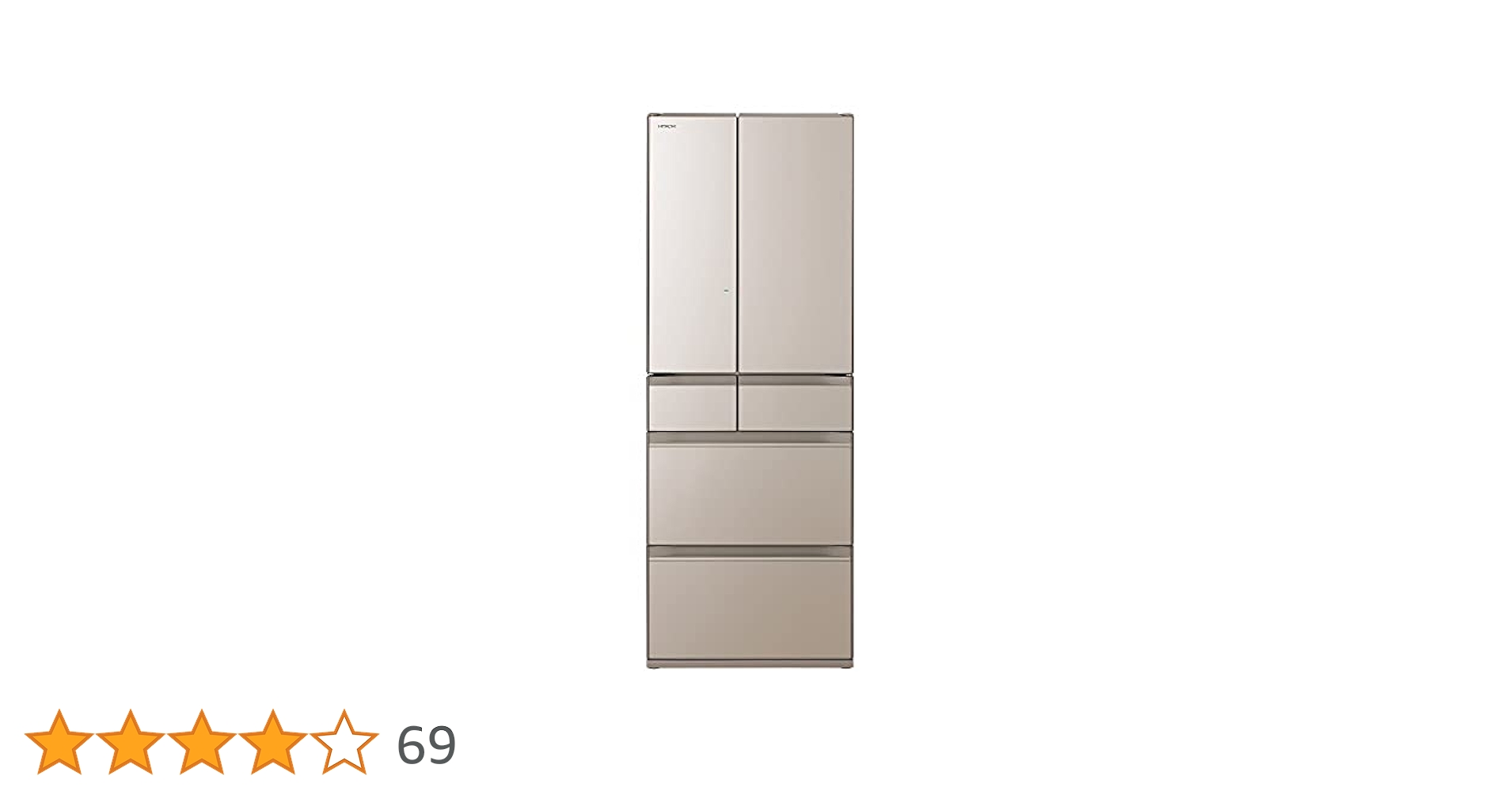 【値下げ】日立 冷蔵庫 幅60cm 375Lシャンパン R-V38NVL Amazon.co.jp: 日立 冷蔵庫 幅65cm 475L シャンパン R-H48R N 6