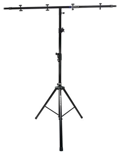 Rockville Bundle: (1) Rockville DJ PA Tripod Speaker Stand Hydraulic Air Auto Lift & Lowering RVSS4A Bundle with (1) Rockville RCS52 Universal Lighting Cross Bar Stand Adjustable (Items 2) (Items 2)