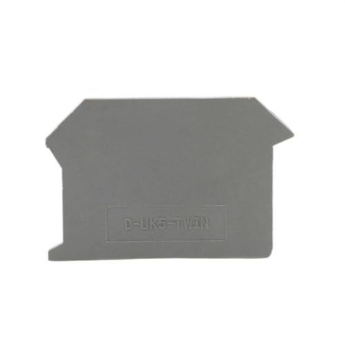 D-UK5-TWIN Terminals End Plate Inlet Double Din Rail Screw Terminal Block Bornier UK5-TWIN Sealing Baffle Separator(20pcs)