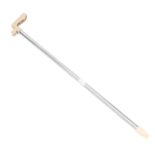 OUNONA Detachable Metal Dustpan Handle with Buckle Extension Rod for Easy Replacement Stylish and Functional Stainless Steel Design