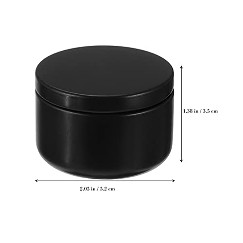 Artibetter Empty Storage Containers 24Pcs Candle Tins 2Oz Aluminum Tins Mini Round Empty Candle Containers Tin Jars With Lids For Candle Making Spices And Gifts (Black) Metal Tea Lights Cups #TOP1