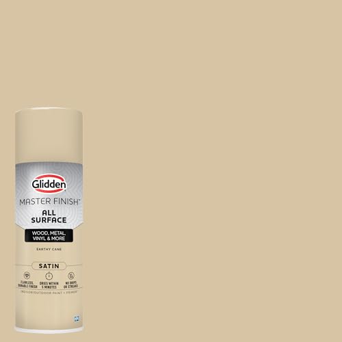 Image of Glidden Master Finish 12 oz. Satin Earthy Cane Interior /Exterior All Surface Spray Paint and Primer