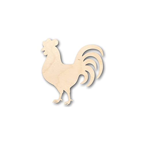 Unfinished Wood Rooster Chicken Shape - Farm Animal - Craft - Up To 24" Diy 6" / 1/8" #TOP10