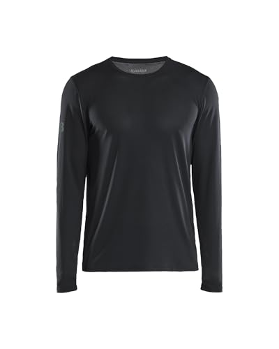 Camiseta Blaklader manga larga negra S ideal para obras al aire libre y jornadas bajo el sol