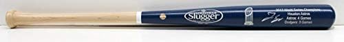 George Springer Houston Astros Signed Autograph Baseball Bat Limited Edition World Series Blue Dipped Steiner Sports Certified