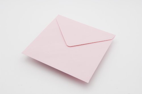 Soft/Pastel Pink 6x6 (155x155mm) 100GSM Envelopes (Pack of 25,50,100,250,500,1000)